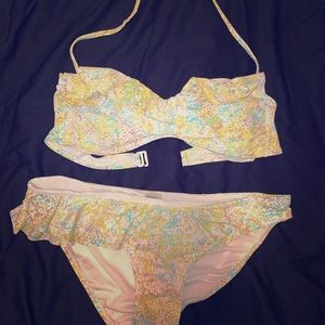 Old Navy Asymmetrical Ruffle Mid Style Bikini